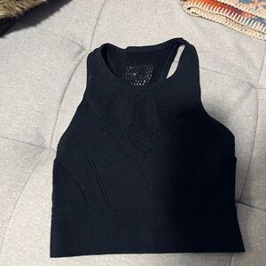 FP Movement by Free People Black Sports Bra with Fishnet Detail